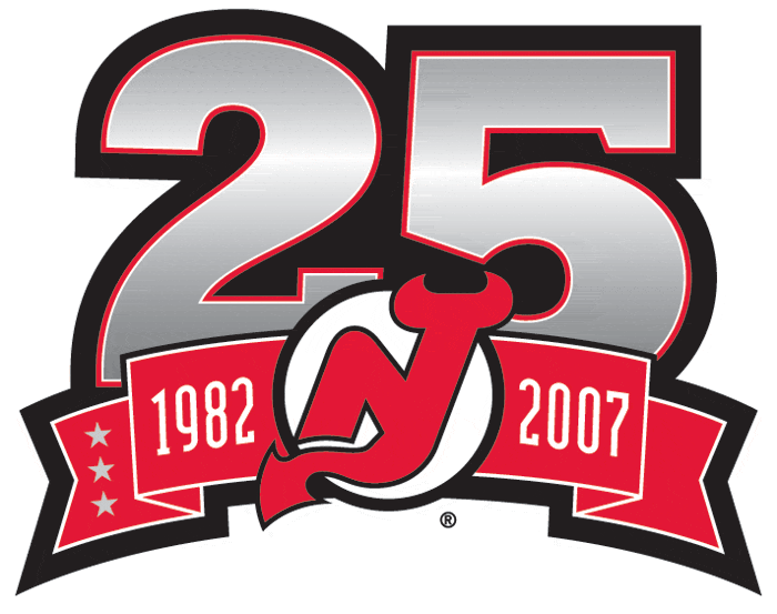 New Jersey Devils 2007 Anniversary Logo iron on transfers for fabric